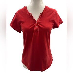 Guess Red Short Sleeve Women's Tee, Size L